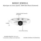 Rosec Jewels-5 MM Round Cut Black Diamond Solitaire Band in Tension Mount Setting