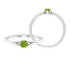 Rosec Jewels-Minimal Peridot Solitaire Promise Ring in Split Shank