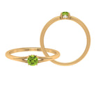 Rosec Jewels-Minimal Peridot Solitaire Promise Ring in Split Shank