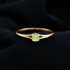 Rosec Jewels-Minimal Peridot Solitaire Promise Ring in Split Shank