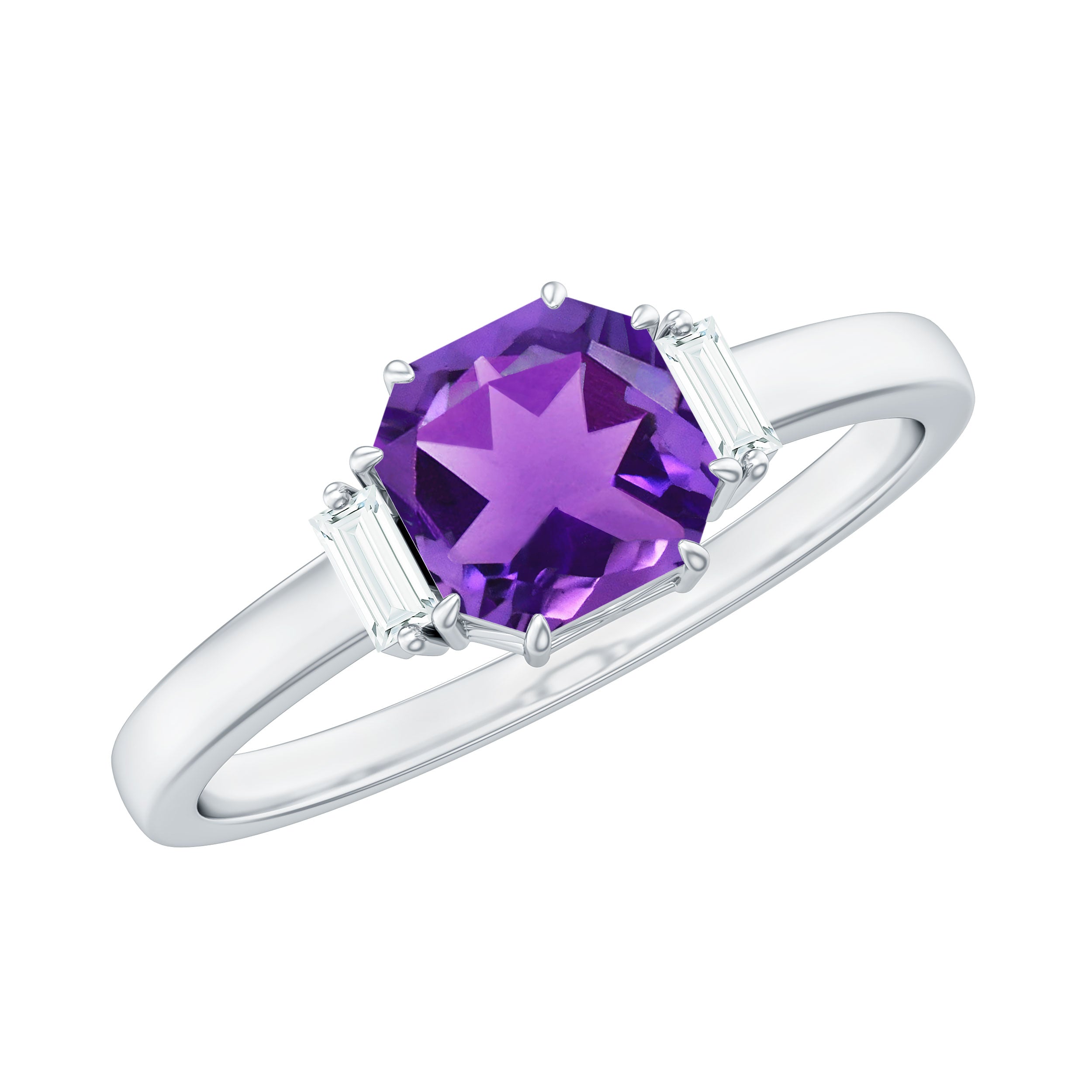 Asscher Cut Amethyst Loose Gemstone - 14.70 hotsell Carats