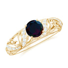 Rosec Jewels-Natural Black Opal Vintage Inspired Engagement Ring