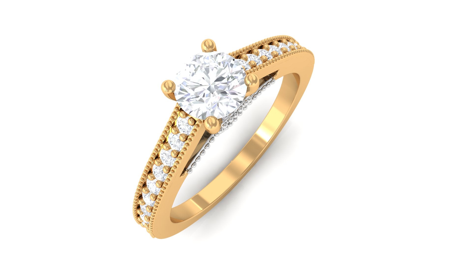 Rosec Jewels-Minimal Diamond Hidden Heart Engagement Ring