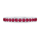 Rosec Jewels-Channel Set Ruby Half Eternity Ring for Women