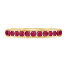 Rosec Jewels-Channel Set Ruby Half Eternity Ring for Women