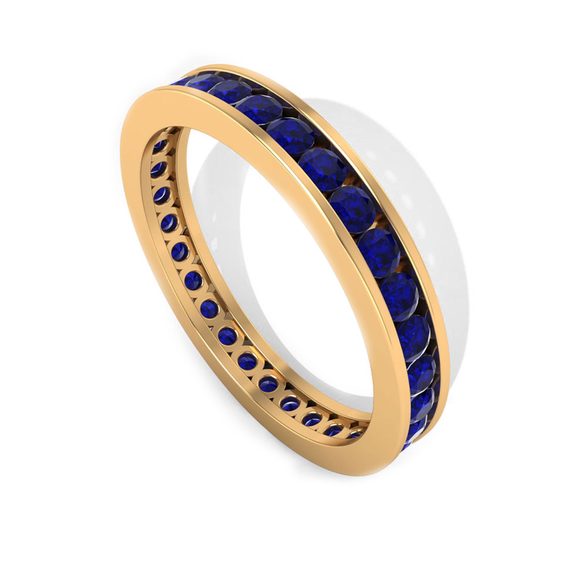 Rosec Jewels-1.50 CT Blue Sapphire Full Eternity band Ring