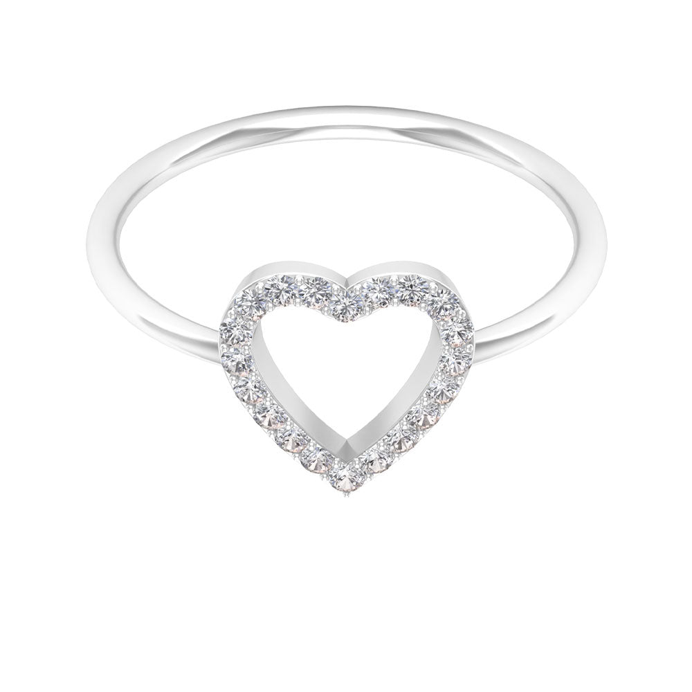 Rosec Jewels-Natural Diamond Heart Anniversary Ring