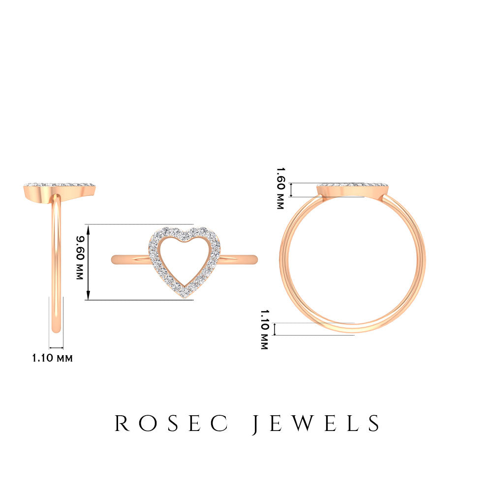 Rosec Jewels-Natural Diamond Heart Anniversary Ring