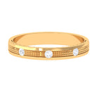 Rosec Jewels-Statement Diamond Gold Band Ring in Flush Setting