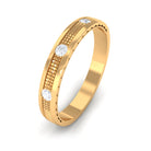 Rosec Jewels-Statement Diamond Gold Band Ring in Flush Setting