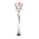 Rosec Jewels-Morganite Solitaire Engagement Ring with Diamond