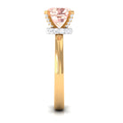 Rosec Jewels-Morganite Solitaire Engagement Ring with Diamond