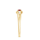 Rosec Jewels-Minimal Ruby and Diamond Bypass Promise Ring