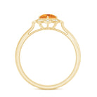 Rosec Jewels-Vintage Inspired Citrine and Diamond Engagement Ring