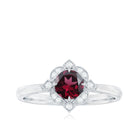 Rosec Jewels-Vintage Style Rhodolite and Diamond Engagement Ring