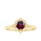 Rosec Jewels-Vintage Style Rhodolite and Diamond Engagement Ring