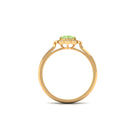 Rosec Jewels-Green Sapphire and Diamond Vintage Inspired Engagement Ring