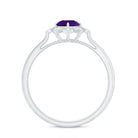 Rosec Jewels-1/2 CT Vintage Amethyst and Diamond Engagement Ring