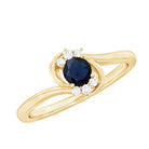 Rosec Jewels-Blue Sapphire and Diamond Bypass Promise Ring