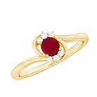 Rosec Jewels-Genuine Ruby and Diamond Bypass Promise Ring