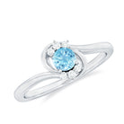 Rosec Jewels-Aquamarine and Diamond Bypass Promise Ring