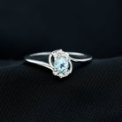 Rosec Jewels-Aquamarine and Diamond Bypass Promise Ring