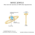 Rosec Jewels-Aquamarine and Diamond Bypass Promise Ring