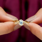 Rosec Jewels-Aquamarine and Diamond Bypass Promise Ring