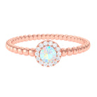 Rosec Jewels-1/4 CT Ethiopian Opal and Diamond Bubble Engagement Ring