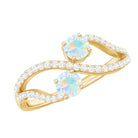 Rosec Jewels-1 CT Minimal Ethiopian Opal and Diamond Engagement Ring