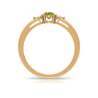 Rosec Jewels-1/4 CT Peridot and Diamond Three Stone Promise Ring