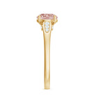 Rosec Jewels-Real Morganite Solitaire Engagement Ring with Diamond