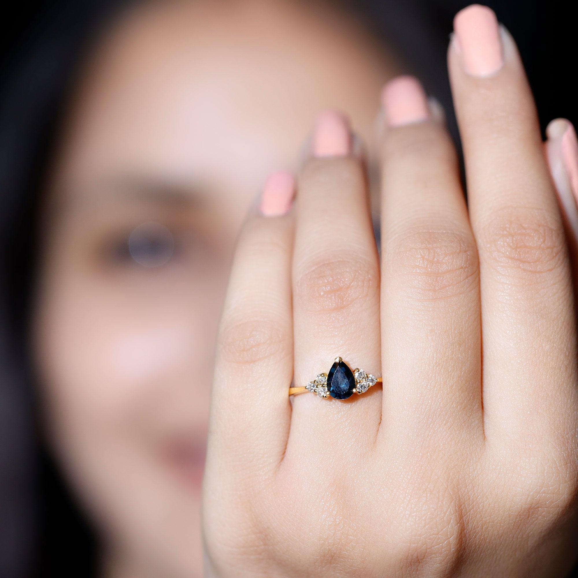 Blue Topaz Pear Shape Ring/ Genuine Blue store Topaz 2.12 ct Pear Shape Engagement Ring/ Sky Blue Blue Topaz Engagement Ring