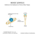 Rosec Jewels-Designer Swiss Blue Topaz and Diamond Crossover Engagement Ring