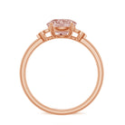 Rosec Jewels-1.25 CT Round Morganite Solitaire Engagement Ring with Diamond