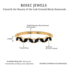 Rosec Jewels-Marquise Created Black Diamond and Diamond Half Eternity Ring