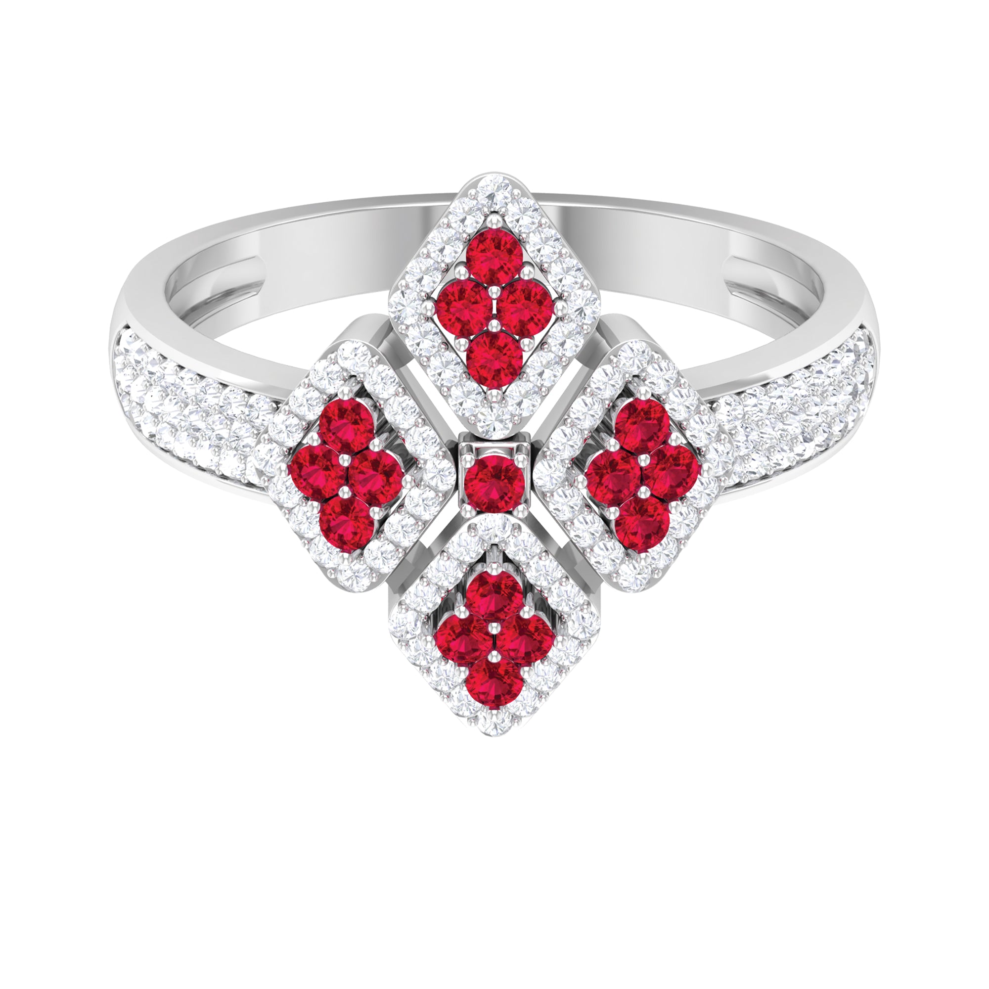 Rosec Jewels-Ruby and Diamond Statement Engagement Ring