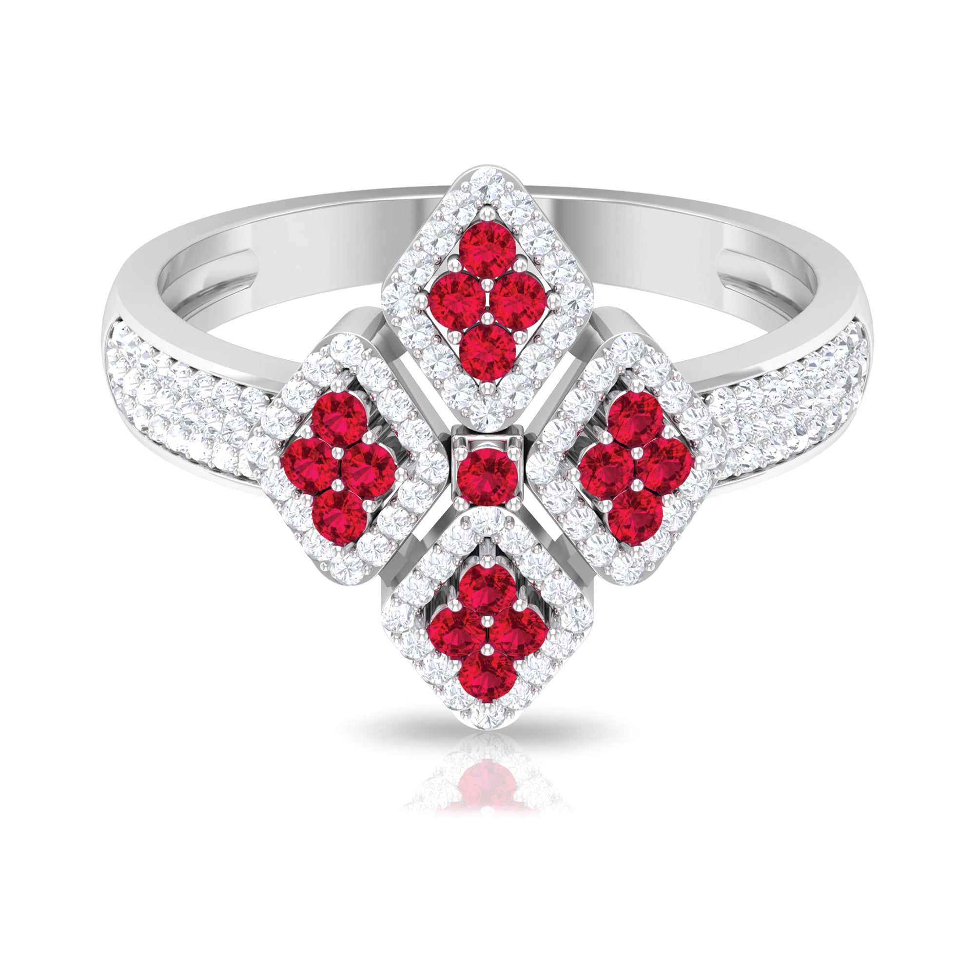 Rosec Jewels-Ruby and Diamond Statement Engagement Ring