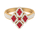 Rosec Jewels-Ruby and Diamond Statement Engagement Ring