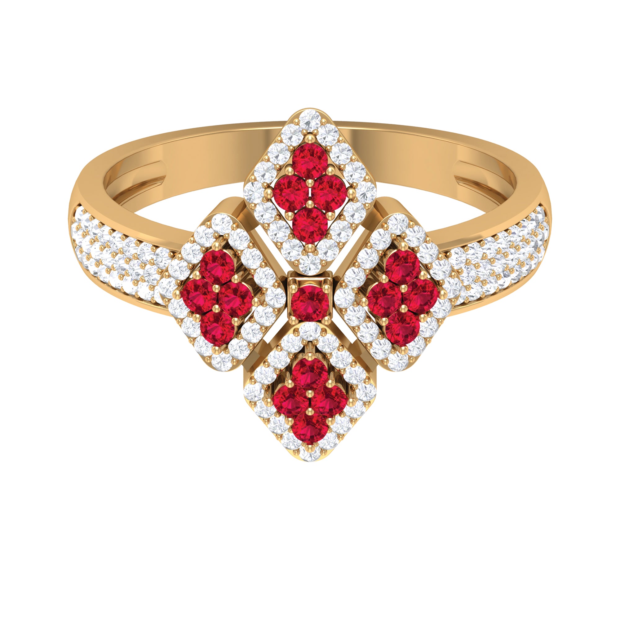 Rosec Jewels-Ruby and Diamond Statement Engagement Ring