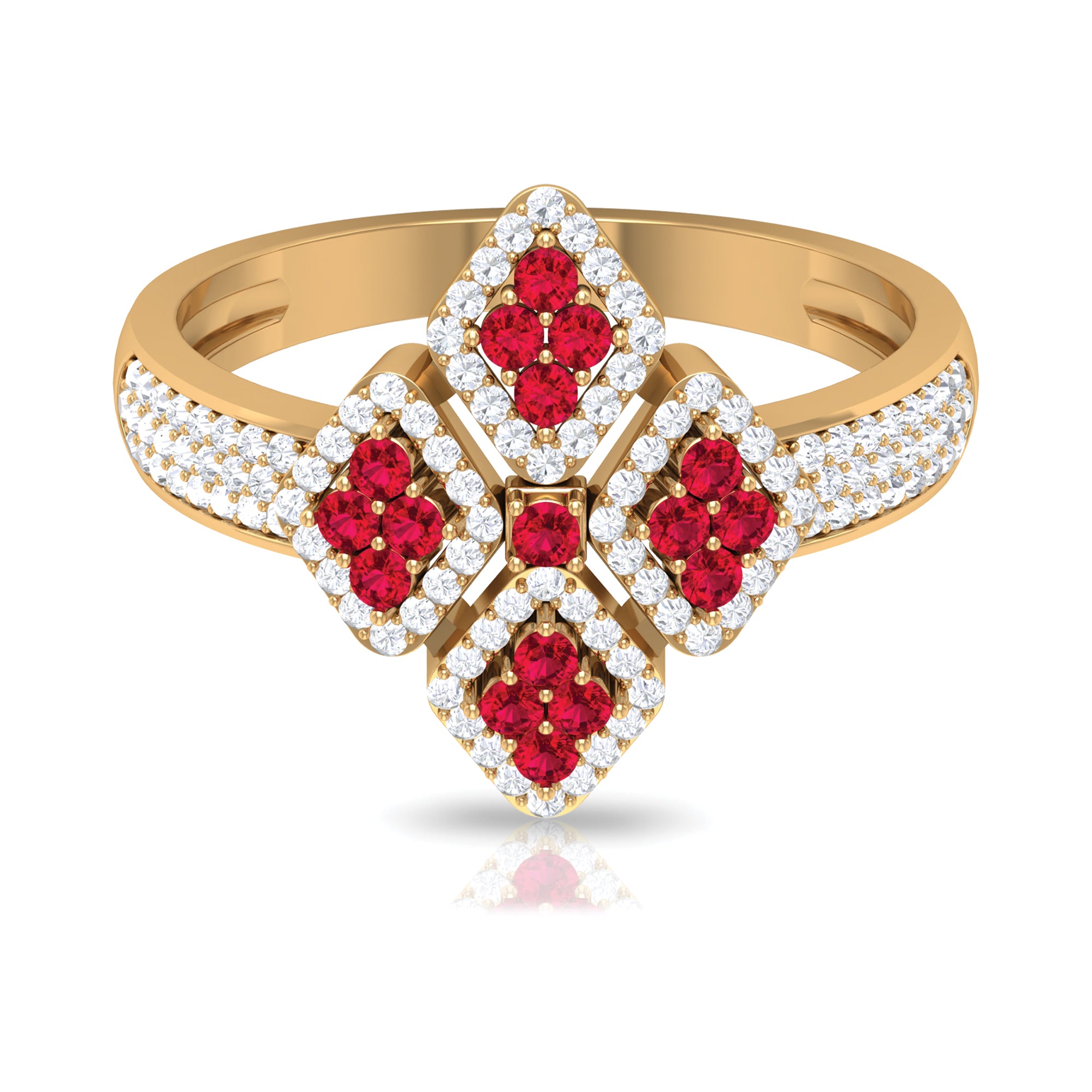 Rosec Jewels-Ruby and Diamond Statement Engagement Ring