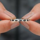 Rosec Jewels-Lab Grown Black Diamond and Diamond Minimal Half Eternity Ring