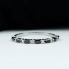 Rosec Jewels-Lab Grown Black Diamond and Diamond Minimal Half Eternity Ring