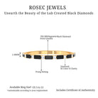 Rosec Jewels-Lab Grown Black Diamond and Diamond Minimal Half Eternity Ring