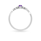 Rosec Jewels-Amethyst and Diamond Leaf Branch Promise Ring