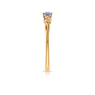 Rosec Jewels-Real Tanzanite and Diamond Leaf Branch Promise Ring