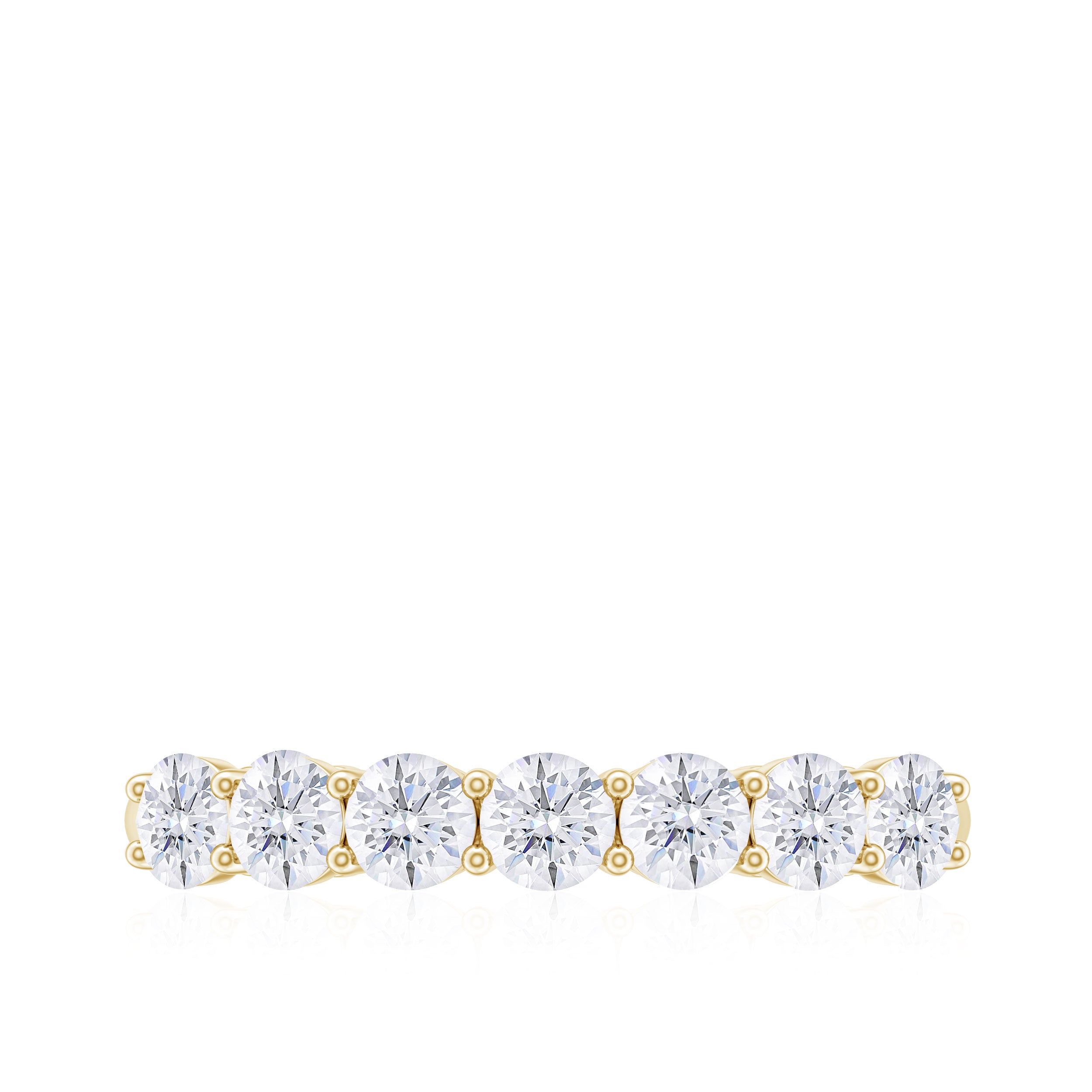 Rosec Jewels-Minimal Round Diamond Seven Stone Half Eternity Ring