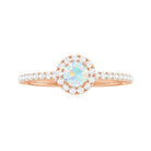 Rosec Jewels-3/4 CT Ethiopian Opal and Diamond Minimal Engagement Ring