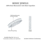 Rosec Jewels-Moissanite Eternity Band Ring with Milgrain Detailing