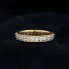 Rosec Jewels-Moissanite Eternity Band Ring with Milgrain Detailing